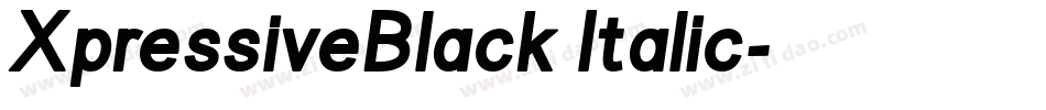 XpressiveBlack Italic字体转换
